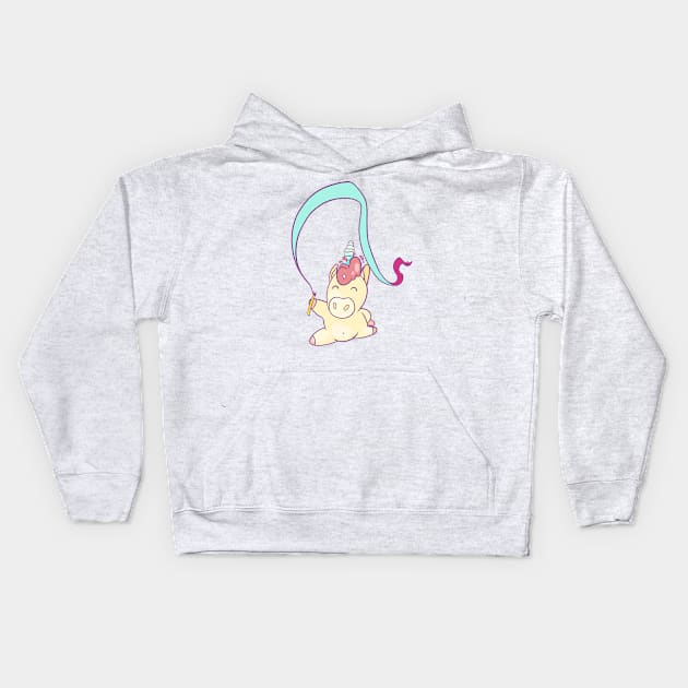 Chubby Unicorn - Dance Kids Hoodie by Hounds_of_Tindalos